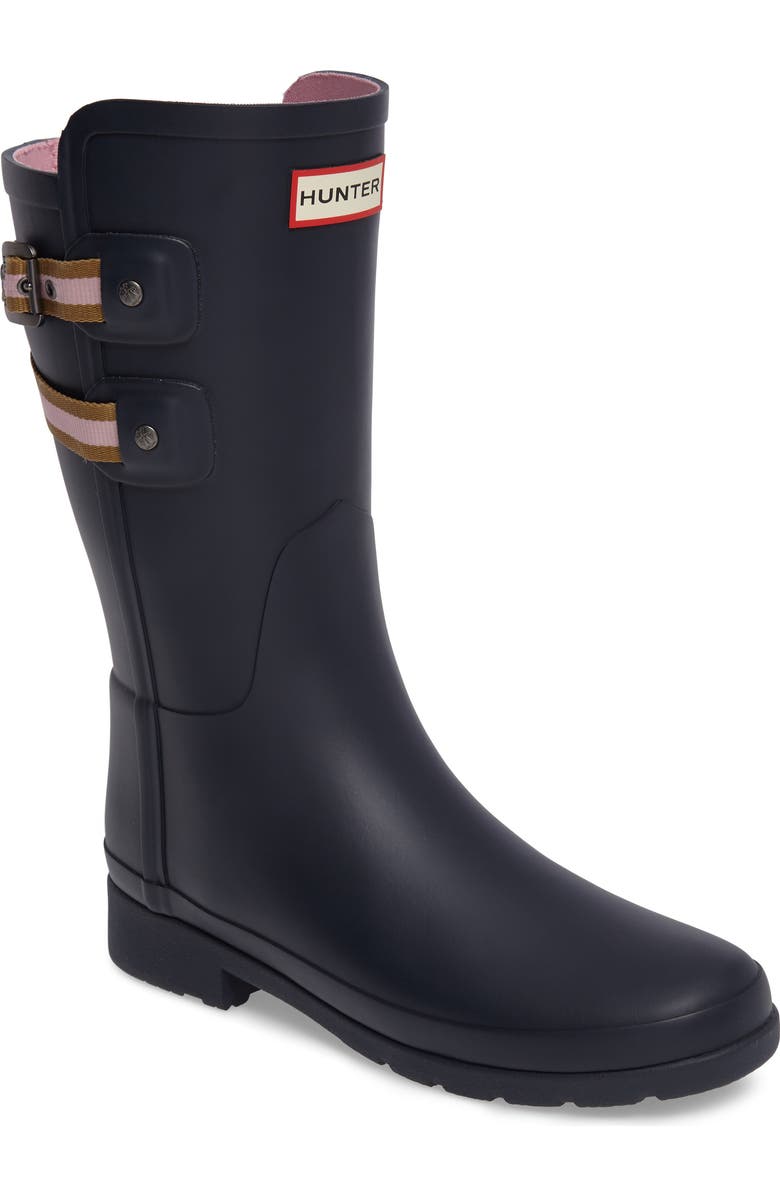Hunter Original Refined Short Rain Boot, Main, color,