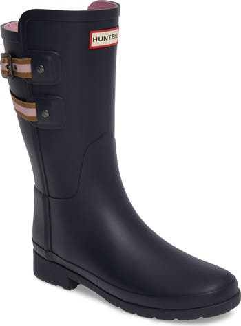 レインブーツ HUNTER WOMEN Refined Eyelet Buckle Short Rain Boots Skimming Hunter Original Refined Short Rain Boot (Women) | Nordstrom