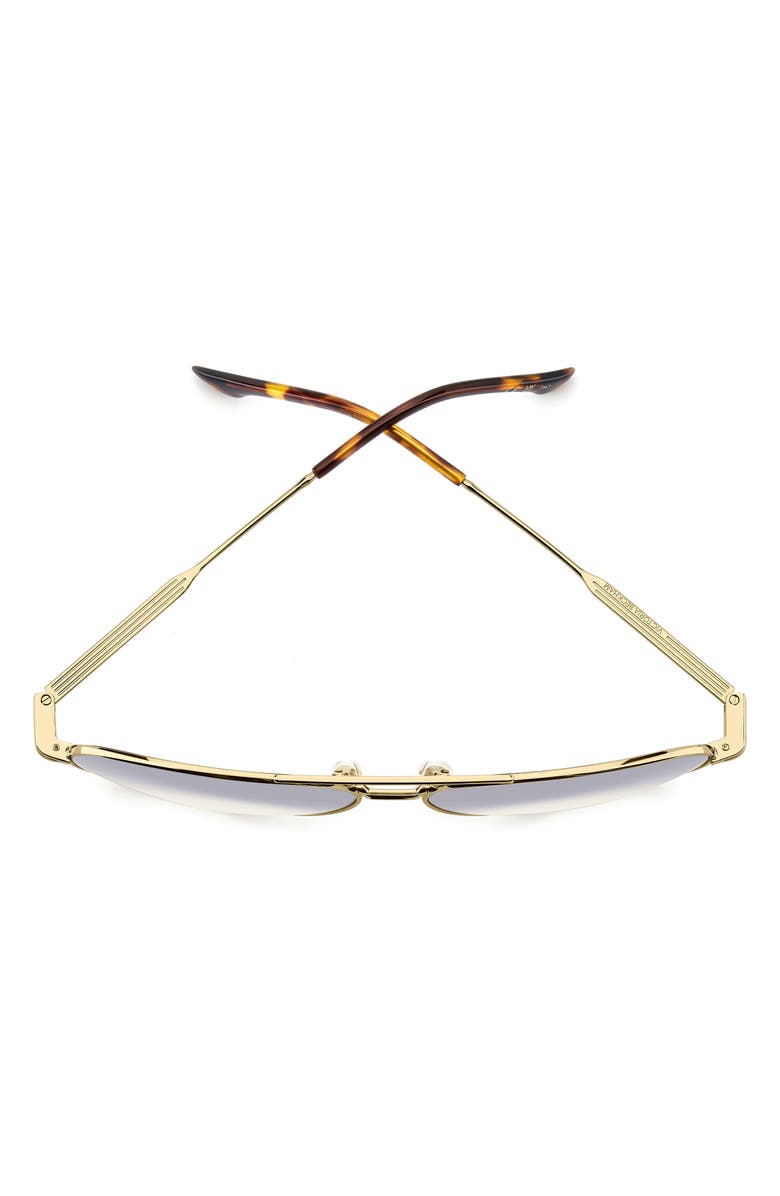 Victoria Beckham 58mm Gradient Pilot Sunglasses, Alternate, color, Gold/ Blue Sf Ar