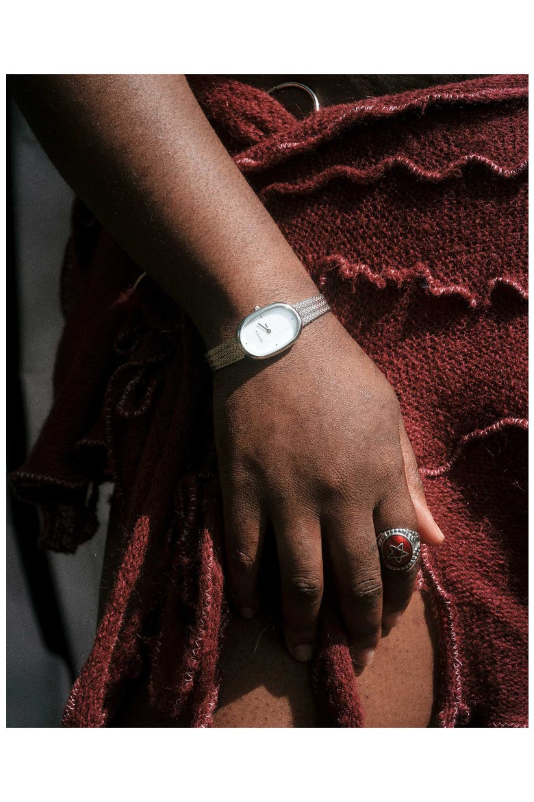 Jane Mesh Strap Watch, 23mm, Alternate, color, SILVER