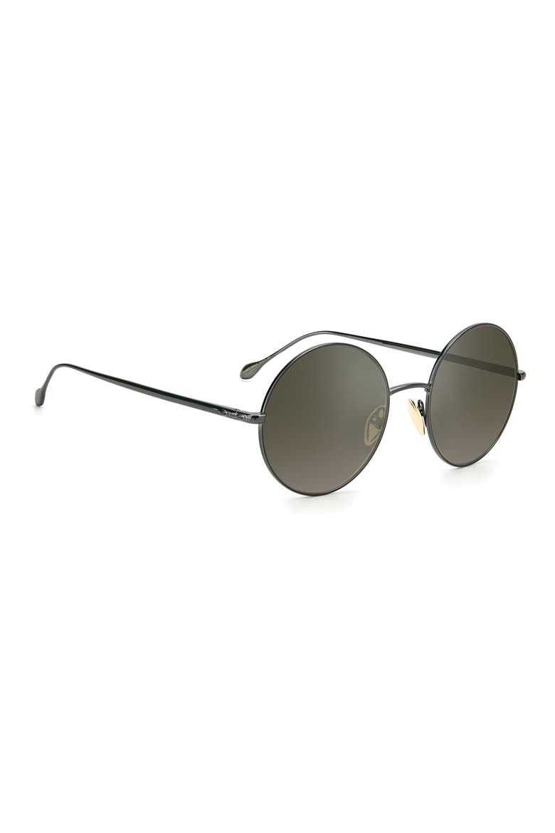 54mm Gradient Round Sunglasses, Alternate, color, GREEN/ GREEN SILVER