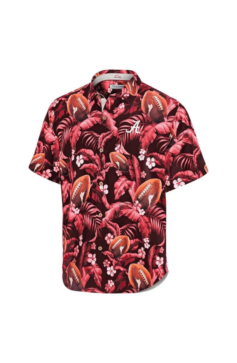 Tommy Bahama Men's Tommy Bahama Crimson Alabama Crimson Tide Veracruz Cay First Down Blooms Button-Up Shirt, Alternate, color, Crimson