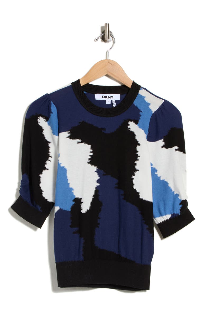 Cotton Puff Sleeve Sweater, Alternate, color, LIBERTY