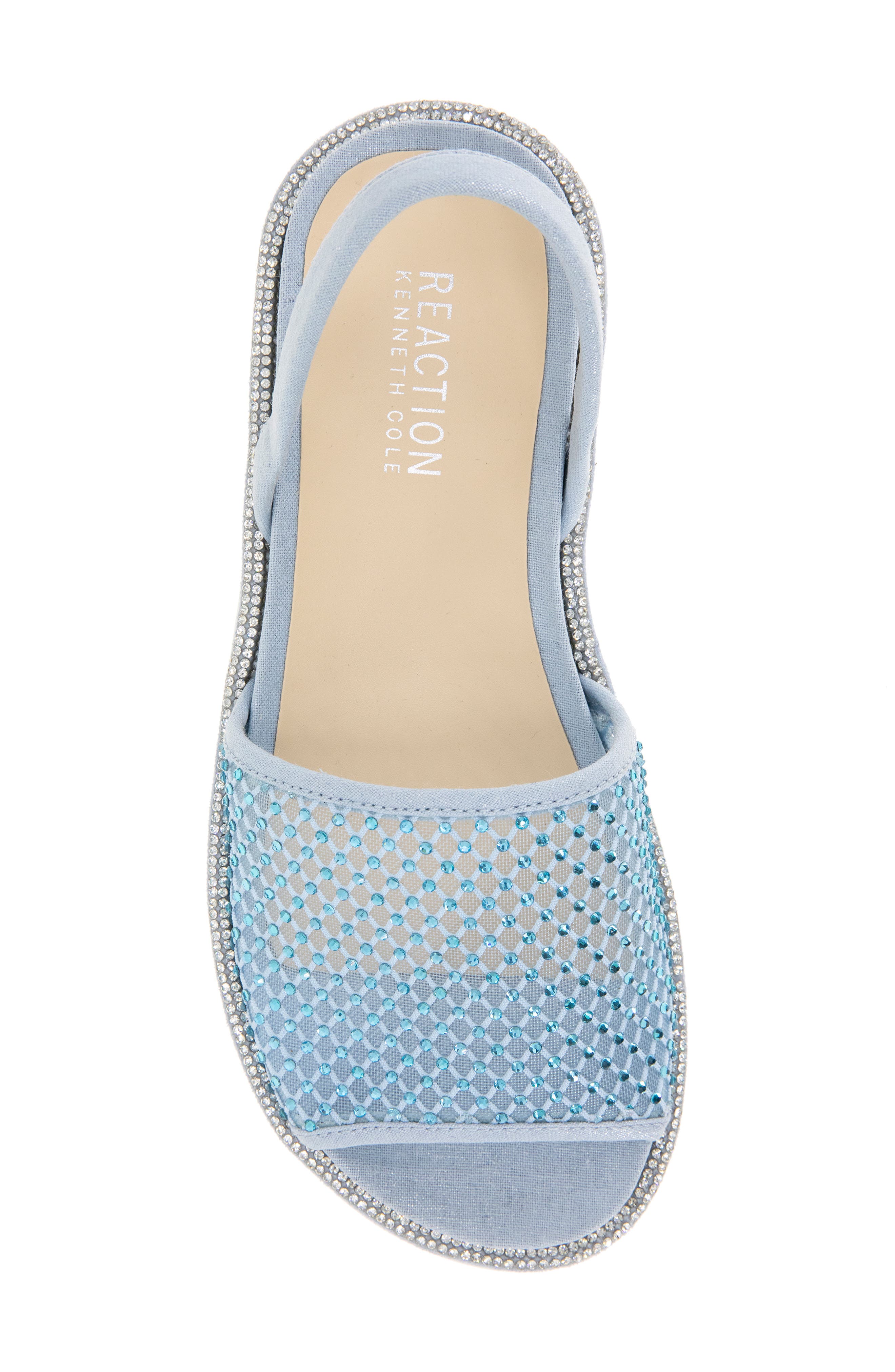 Saavi Rhinestone Mesh Sandal, Alternate, color, SKY BLUE CRYSTAL MESH