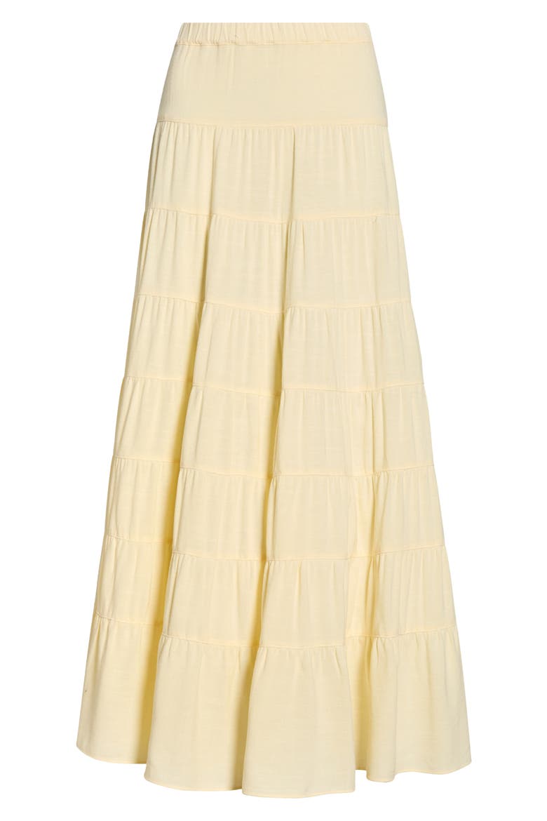 Carrie Tiered Maxi Skirt, Alternate, color, VANILLA
