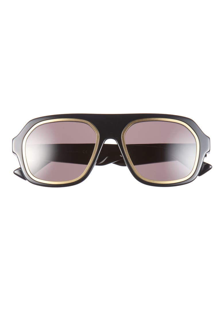 BV1217S Aviator Sunglasses, Main, color, BLACK BLACK GREY