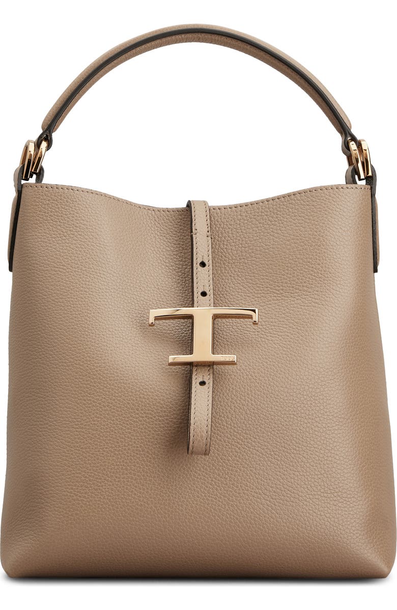 Tod's Leather Handbag, Main, color, Creta Chiaro