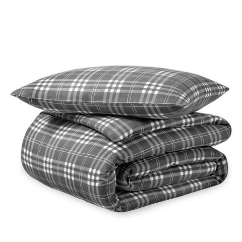 100% Cotton Flannel Duvet Cover & Sham Set
