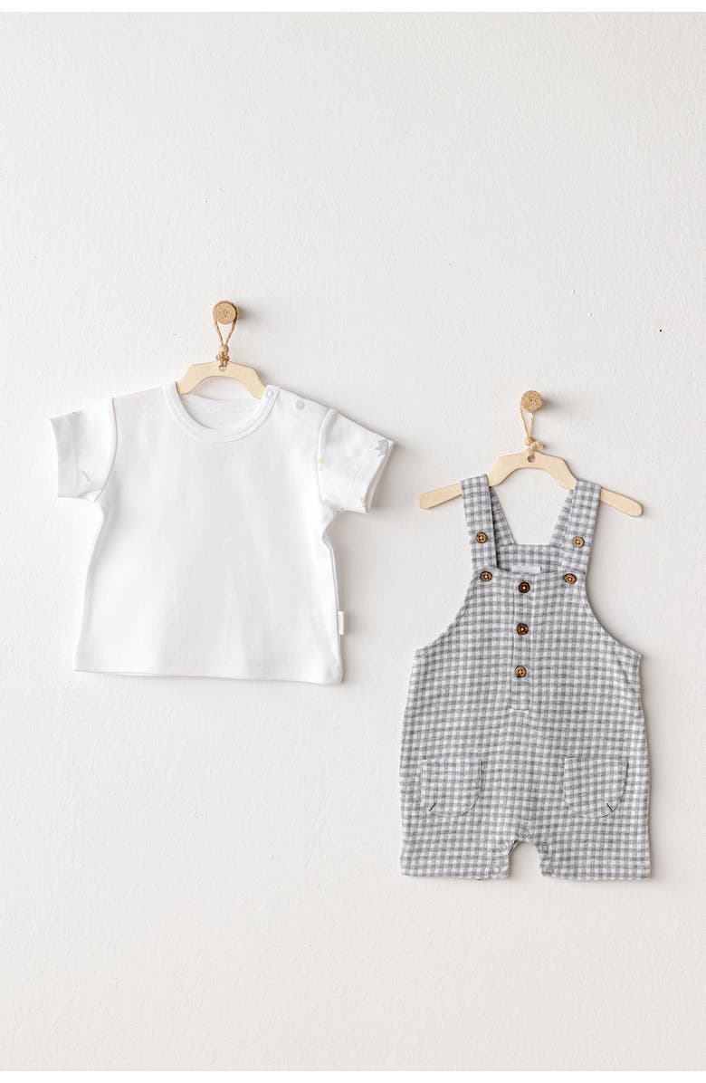 Andy Wawa Little King Gingham Jumpsuit Set, Alternate, color, 