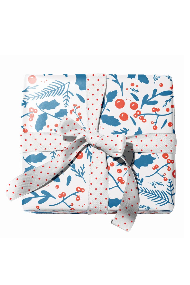 Two-Sided "Jolly Blues" Heavyweight Christmas/Holiday Gift Wrap, Alternate, color, Multicolored