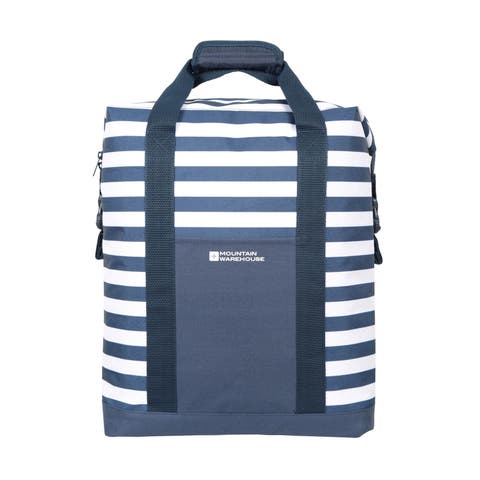 Contrast Striped Beach Cool Bag