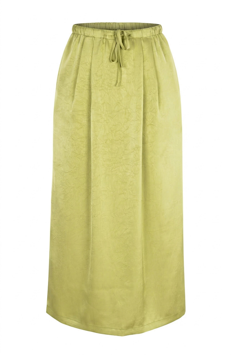 Modenaire Midi Skirt, Alternate, color, Chartreuse