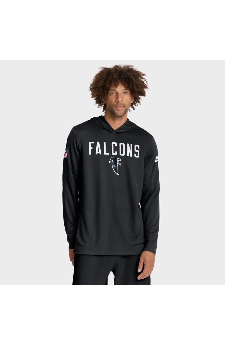 Nike Men's Nike Black Atlanta Falcons Alt Pack Pass Accuracy Performance Long Sleeve Hoodie T-Shirt, Main, color, Black