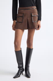 Ramy Brook Tess Faux Suede Miniskirt