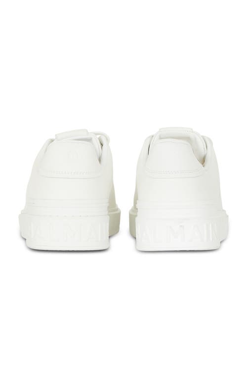 Balmain B-court Calfksin Trainers In White