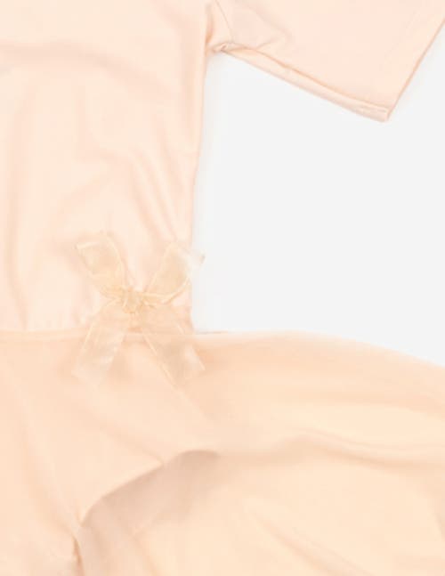 Leveret Girls Short Sleeve Skirted Leotard In Neutral