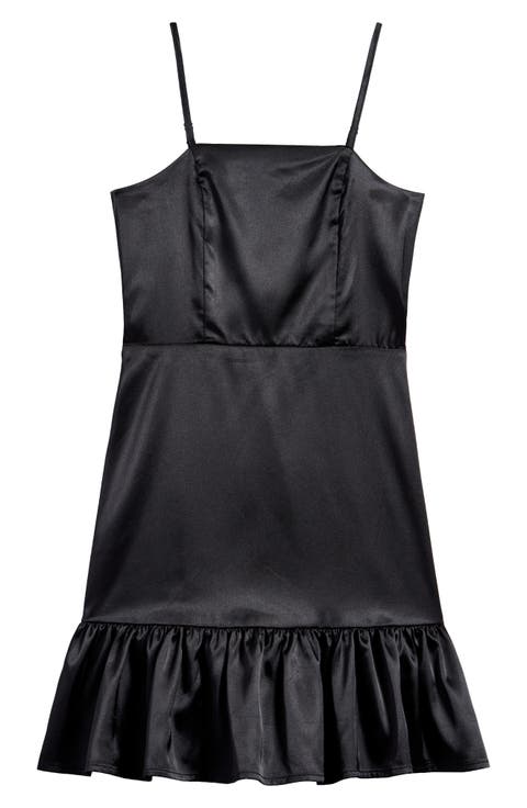 Kids' Ruffle Satin Party Dress (Big Kid)