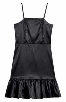 Ava & Yelly Kids' Ruffle Satin Party Dress
