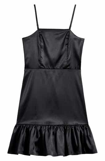 Ava & Yelly Kids' Ruffle Satin Party Dress