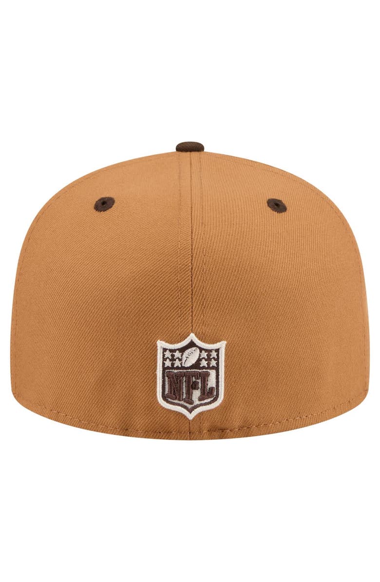 New Era Men's New Era  Light Brown/Dark Brown Seattle Seahawks Two-Tone Walnut 59FIFTY Fitted Hat, Alternate, color, Light Brown