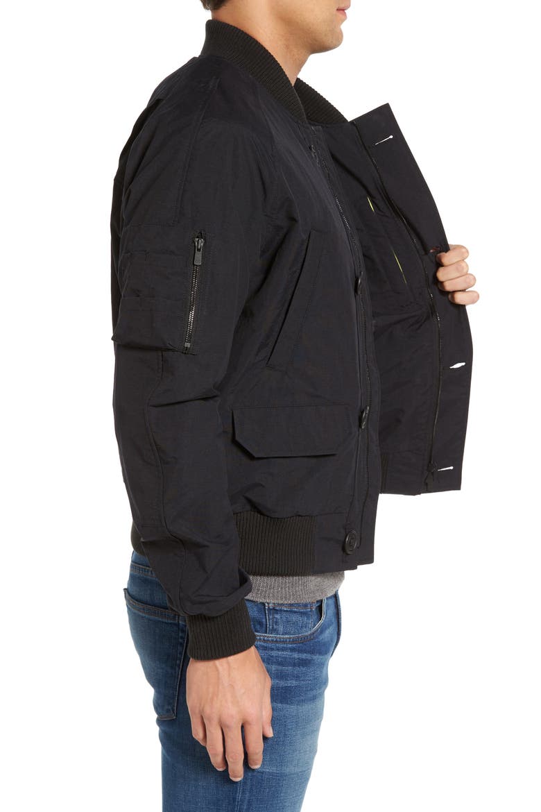 Faber Slim Fit Bomber Jacket, Alternate, color, BLACK