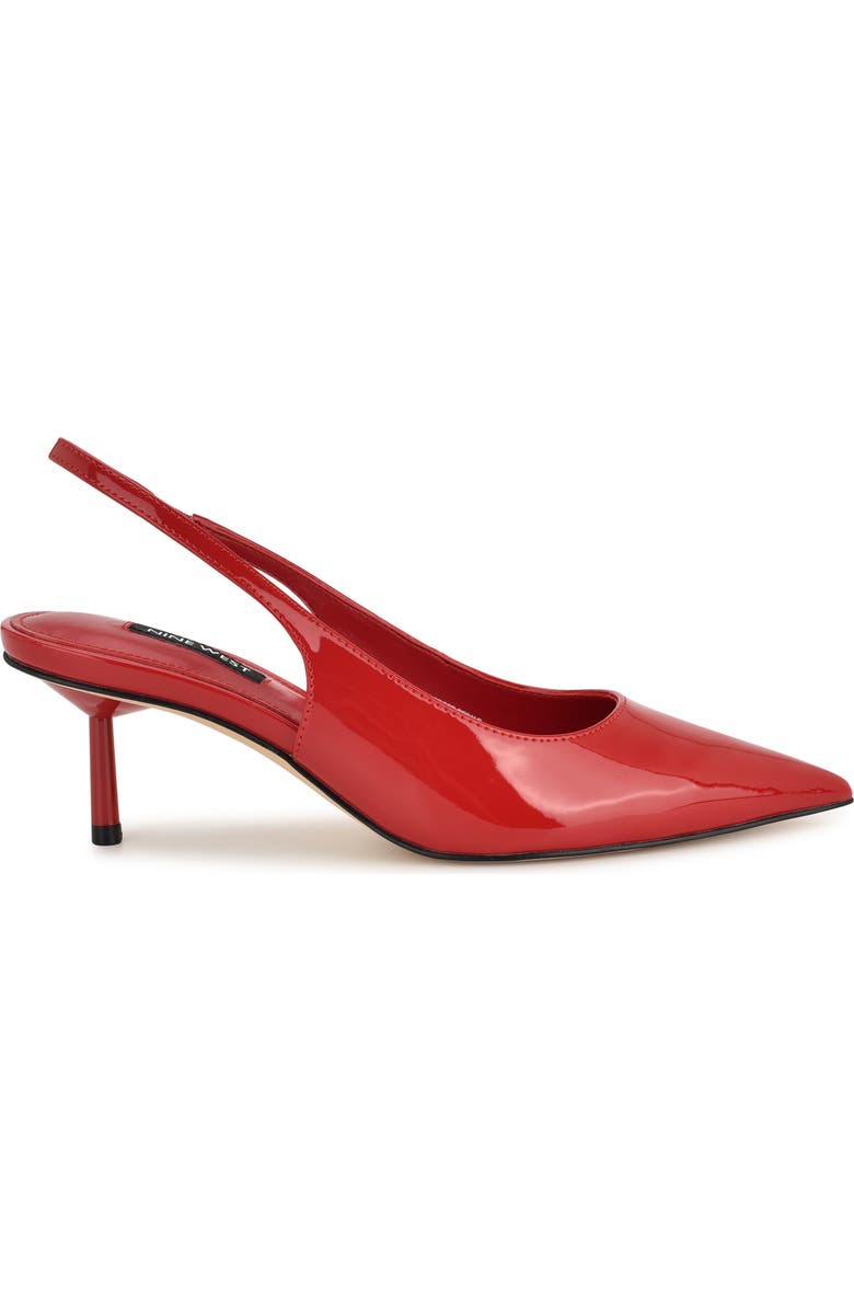 Nine West Hunny Slingback Pointed Toe Pump, Alternate, color, Medium Red