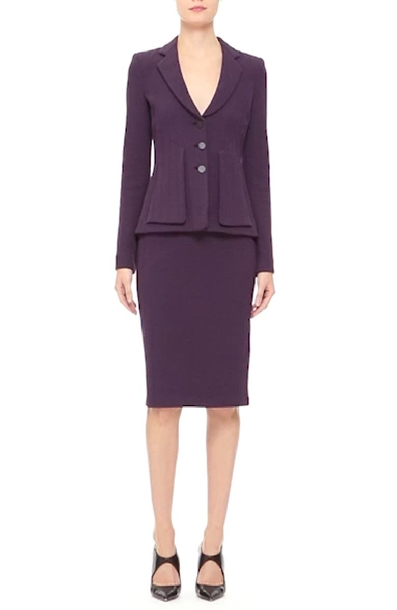 Armani Collezioni Chevron Jersey Blazer, Alternate, color, 