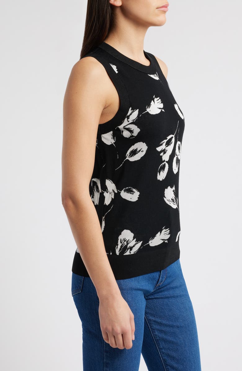 BOSS Finfie Floral Wool Blend Sleeveless Sweater, Alternate, color, Open Misc