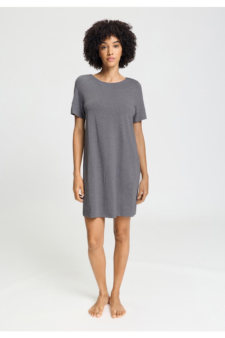 Natural Elegance Soft Round Neck Nightgown, Alternate, color, Stone Melange