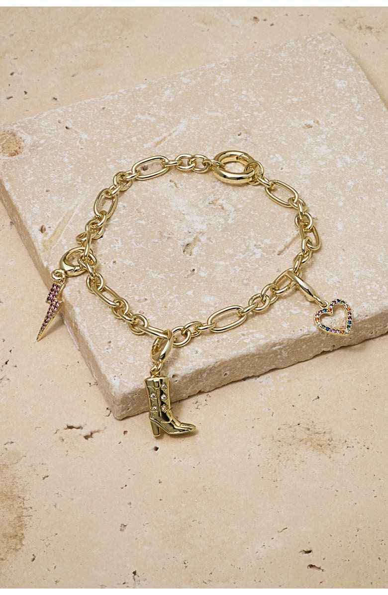 Untamed Petals Classic Link Charm Bracelet, Alternate, color,