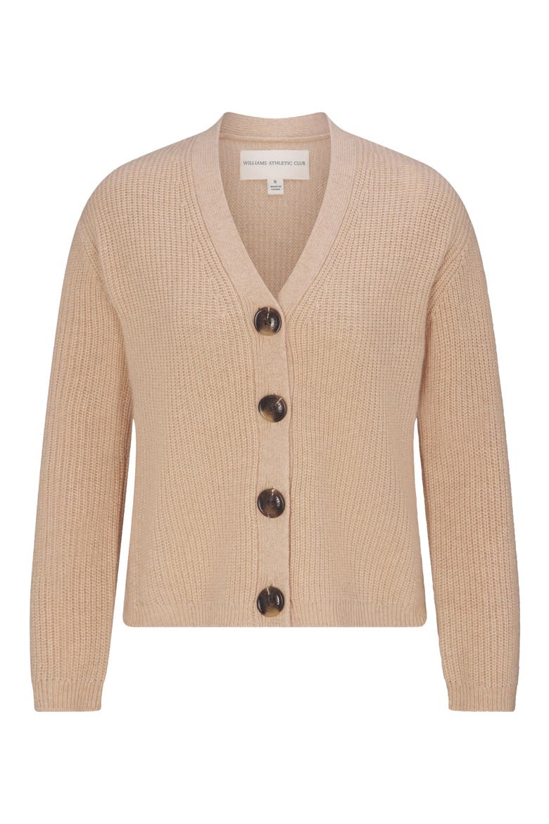 Emily Rib Cashmere Cardigan, Main, color, SAND BEIGE