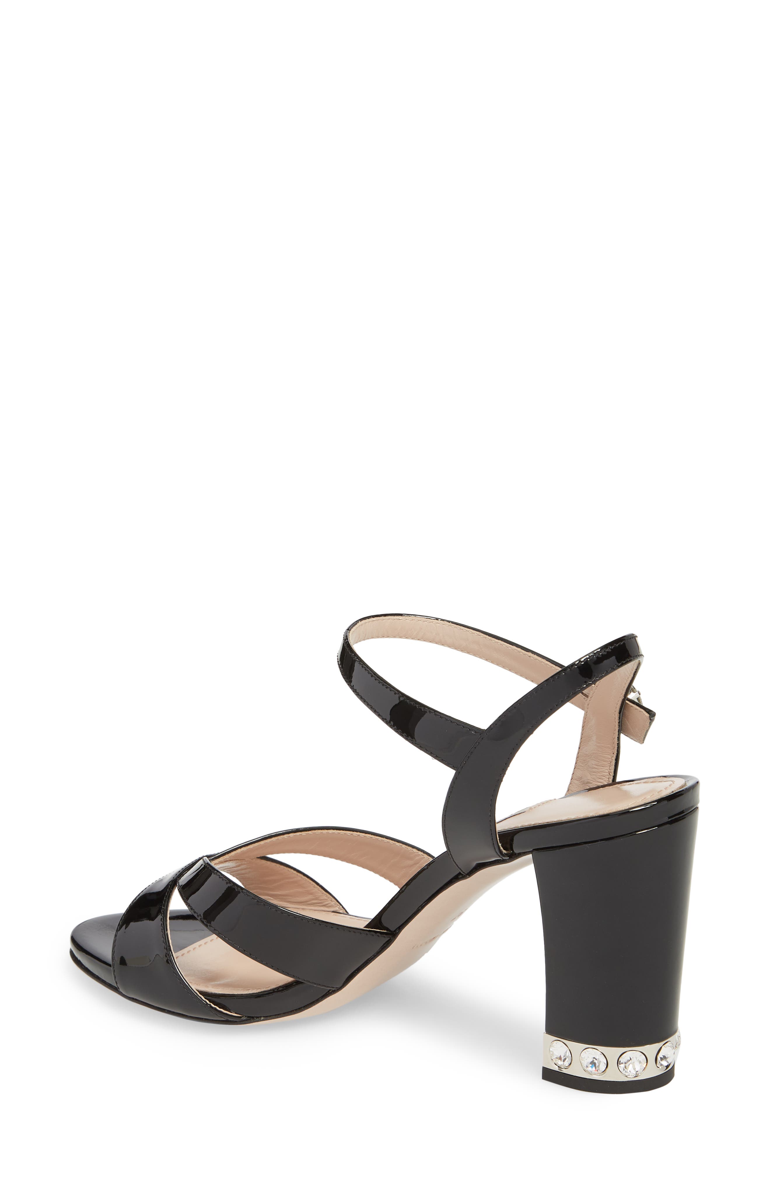 Miu Miu Jeweled Heel Sandal, Alternate, color, 