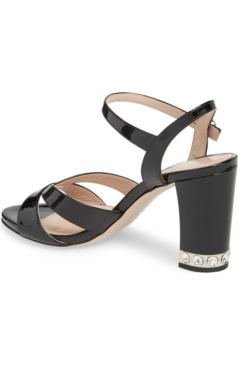 Miu Miu Jeweled Heel Sandal, Alternate, color,