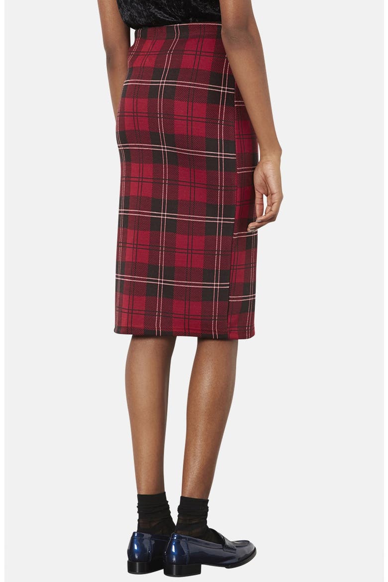 Plaid Tube Skirt, Alternate, color, RED