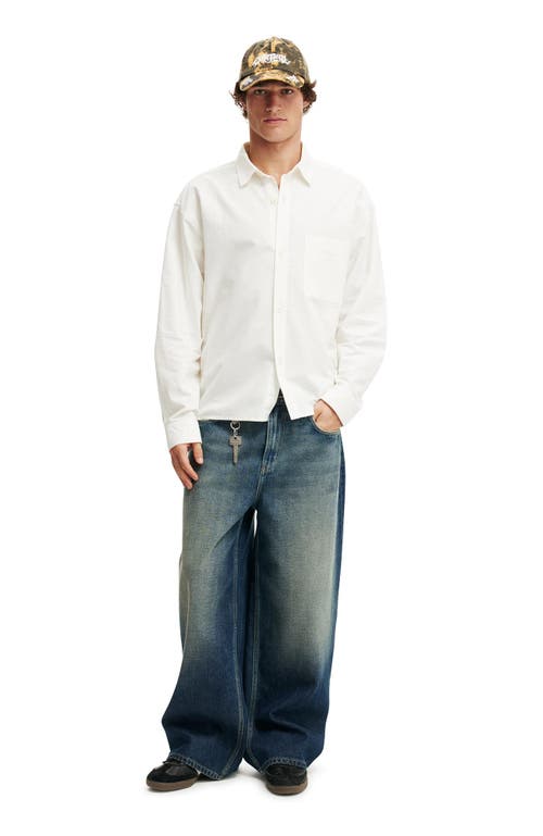 Cotton On Bedford Long Sleeve Shirt In White