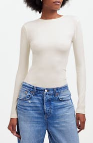 Madewell Drapey Long Sleeve Rib T-Shirt