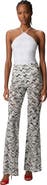 Missoni Flare Trousers In Slub Zigzag Viscose Blend