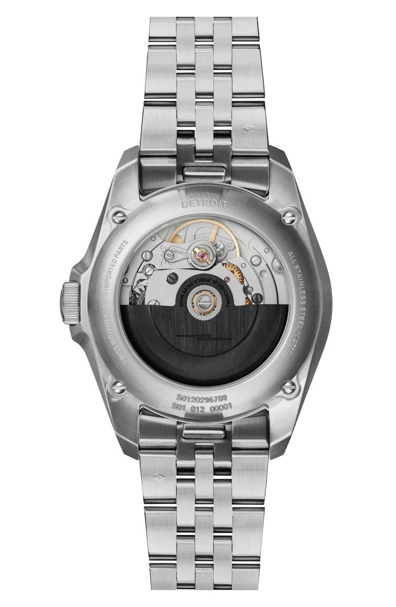 Shinola Circadian Monster Mother-of-Pearl Automatic Bracelet Watch, 36mm, Alternate, color, Grey