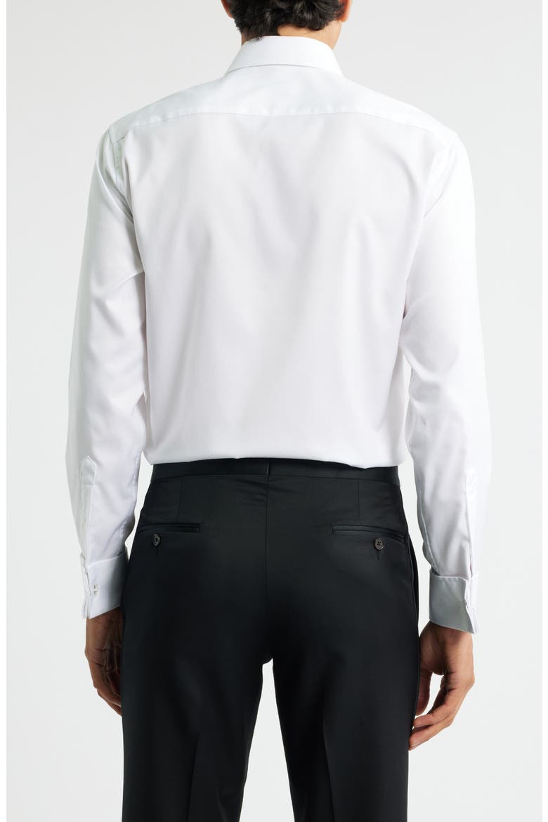 Luxury Covered Placket Non-Iron Dress Shirt, Alternate, color, WHITE