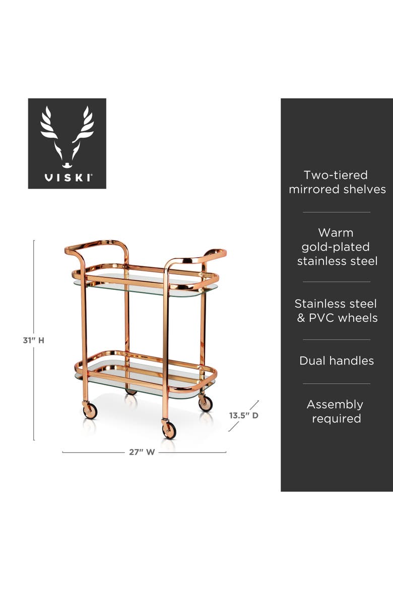 Belmont Bar Cart, Alternate, color, Gold