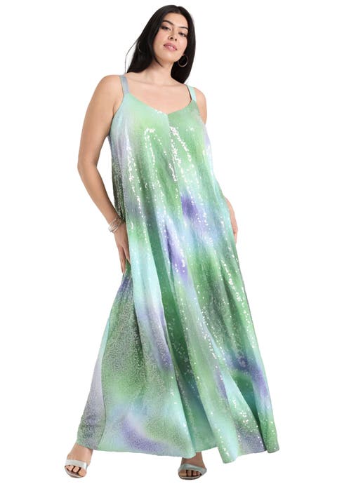 Sequin Swing Maxi Dress