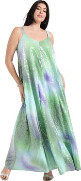 June + Vie Sequin Swing Maxi Dress