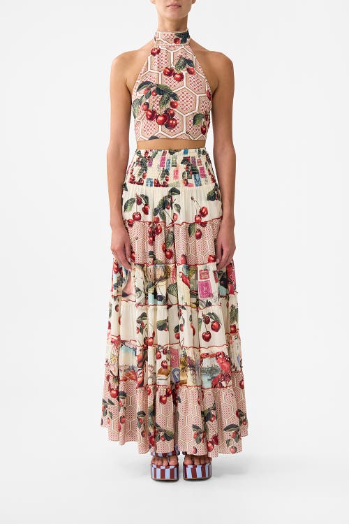 Camilla Halter Tie Back Top Notes From The Road In Multi