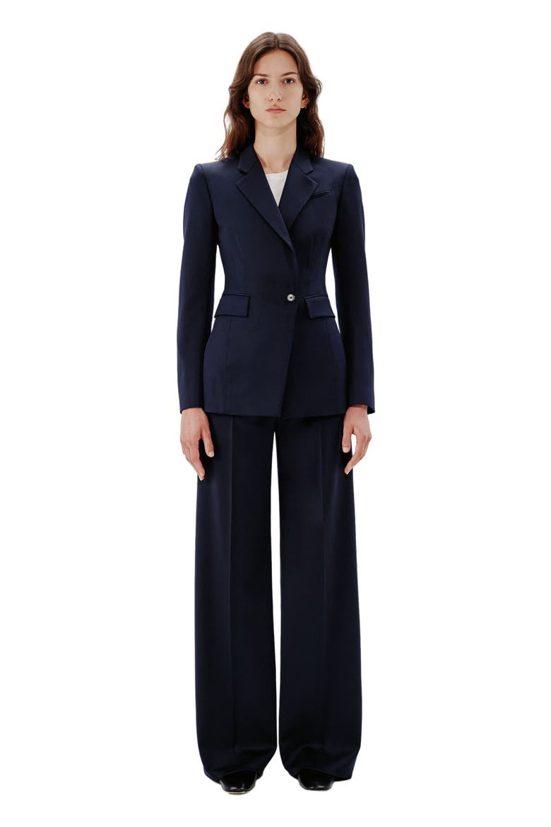 SEAMED WAIST JACKET, Main, color, NAVY