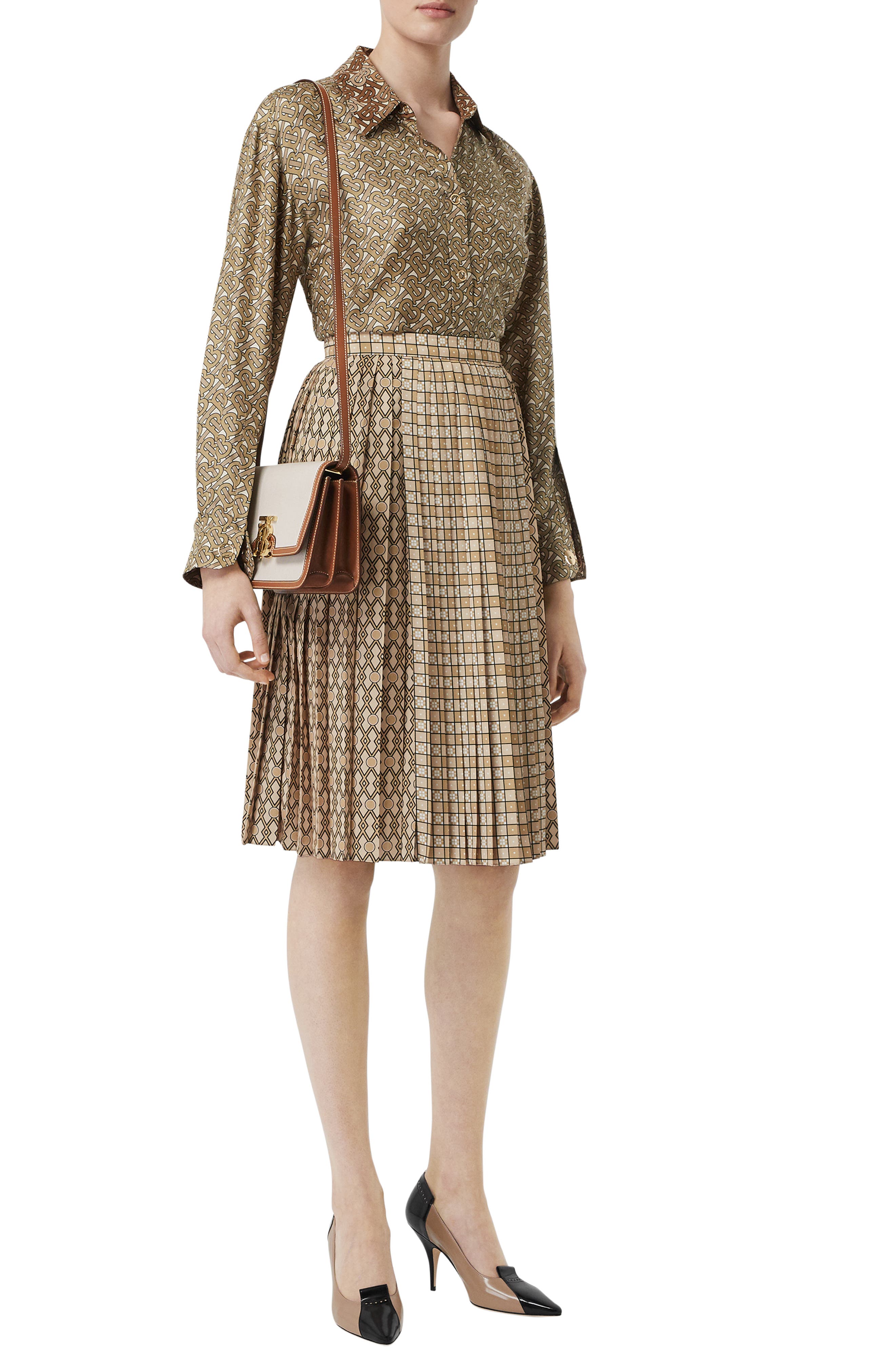 Burberry Small TB Monogram Canvas Shoulder Bag, Alternate, color, 