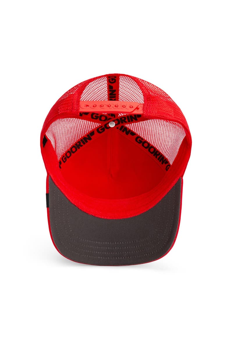 Men's  Red Goorin Bros The Rooster Adjustable Trucker Hat, Alternate, color, Red