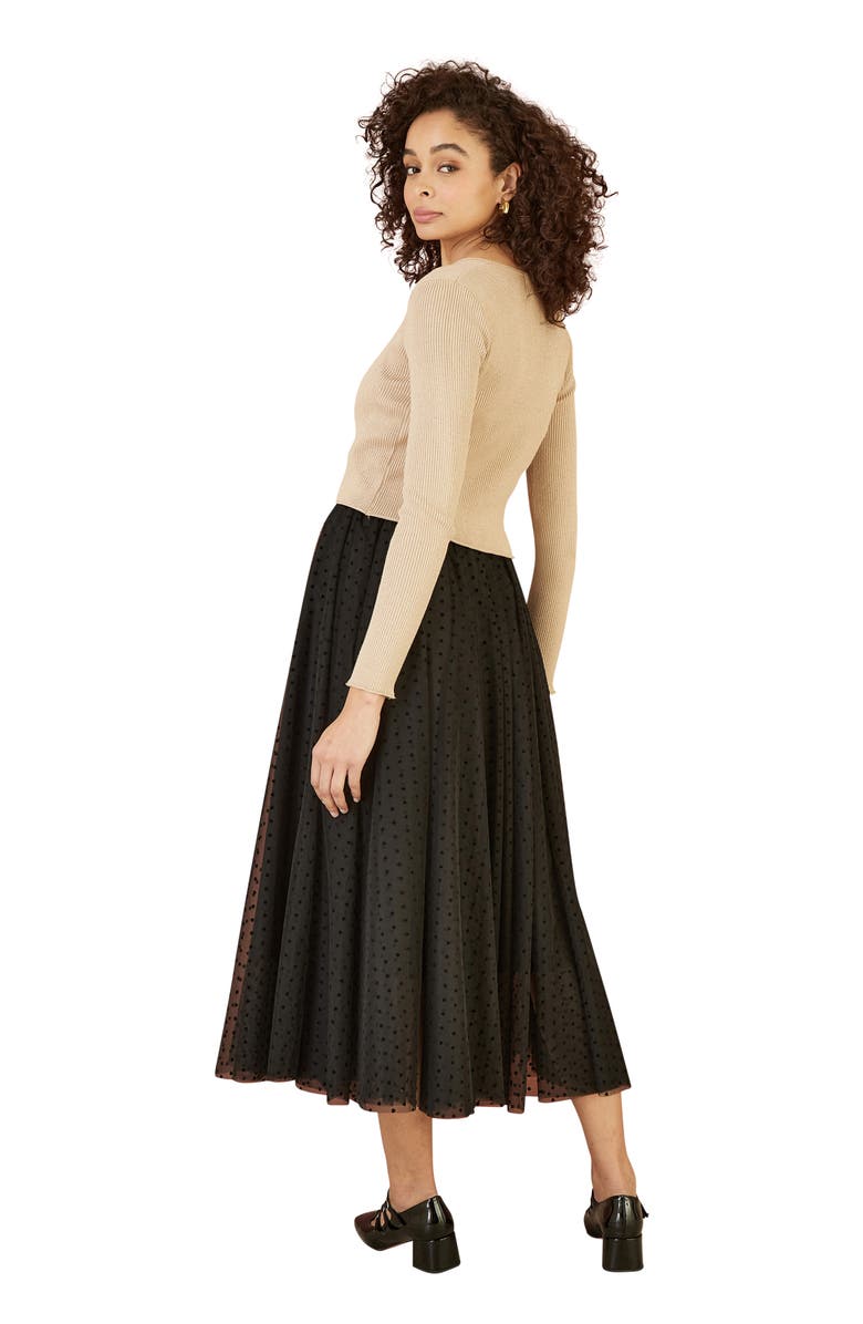 Yumi Metallic Rib Knit Bolero, Alternate, color, Gold