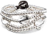 UNODE50 Triple Strand Leather Bracelet