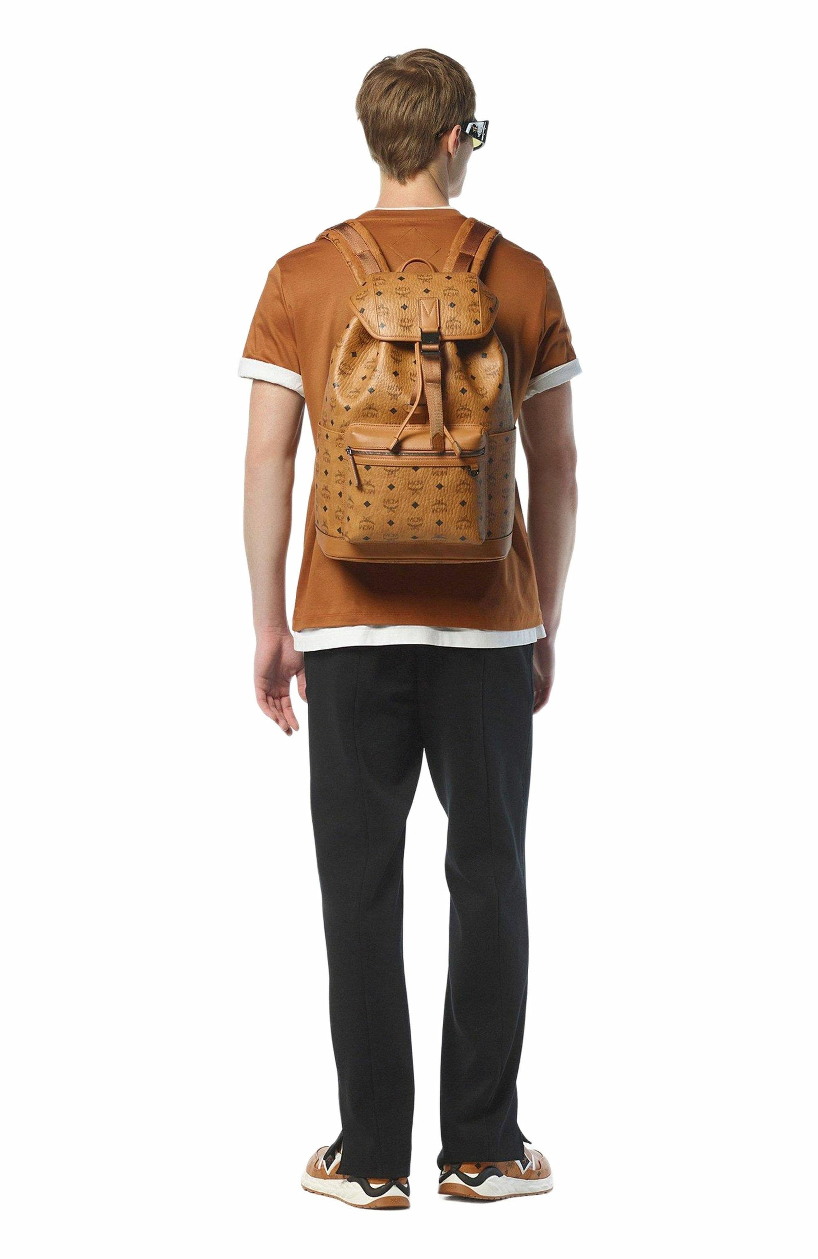 MCM Brandenburg Backpack in Visetos, Alternate, color, 