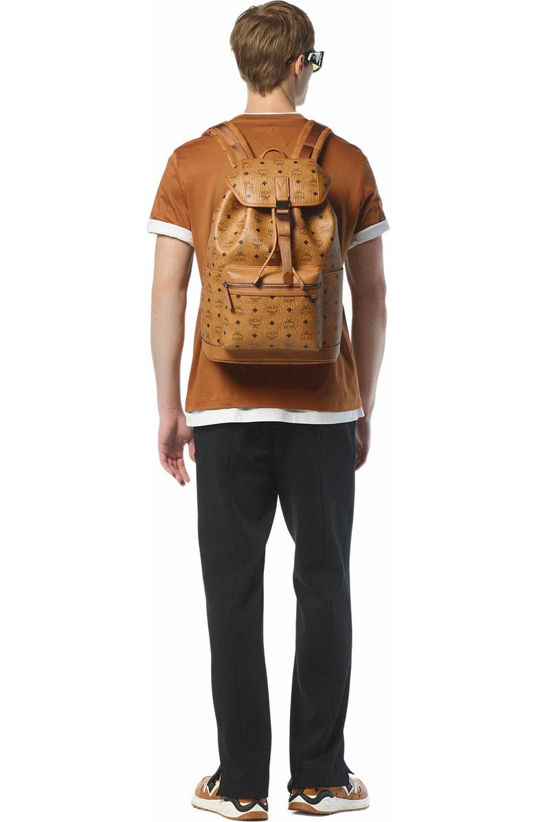 MCM Brandenburg Backpack in Visetos, Alternate, color,
